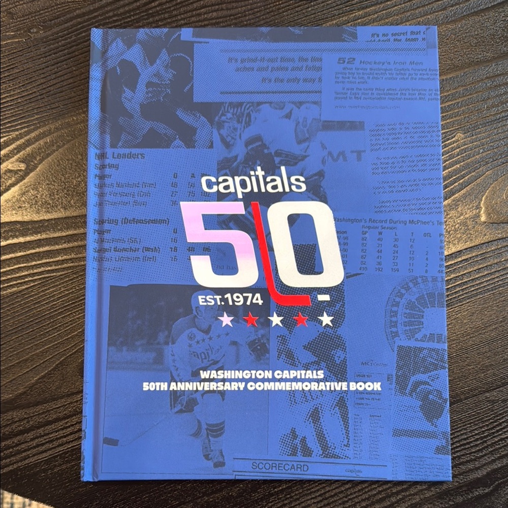 Washington Capitals 50th Anniversary Commemorative Book - Blue